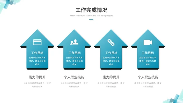 简约科技风IT述职报告工作总结ppt模板