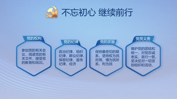 蓝色七一讲话党课党史学习教育PPT