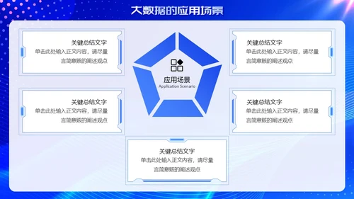 蓝色大数据人工智能科技风科技创未来商务通用PPT模板