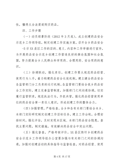 陈圩创建药品安全示XX县区工作实施方案.docx