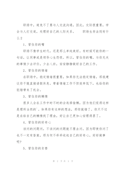 职场生存法则有什么.docx