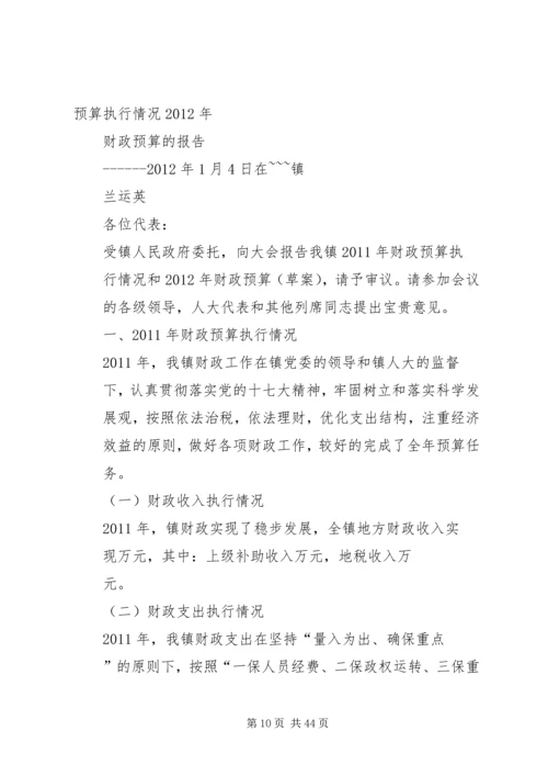 乡镇财政预决算报告.docx