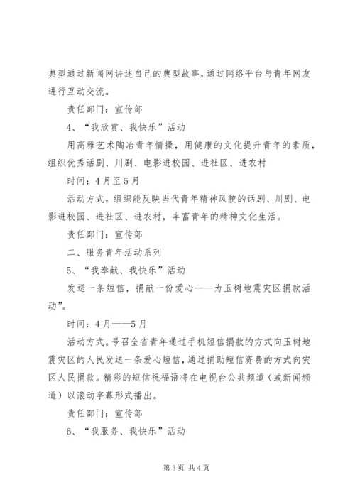 五四青年节系列活动方案.docx
