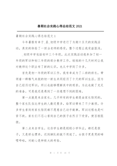 暑期社会实践心得总结范文2021.docx