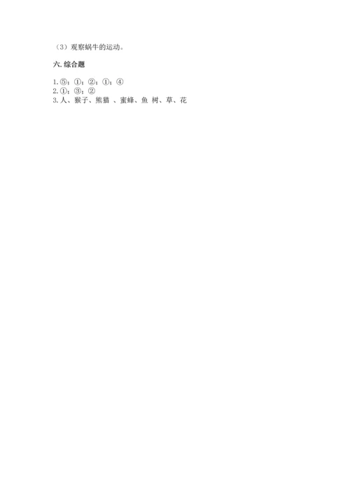 教科版一年级下册科学期末测试卷附参考答案【培优a卷】.docx