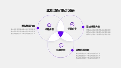 关系页-紫色简约风3项圆形关系列表图