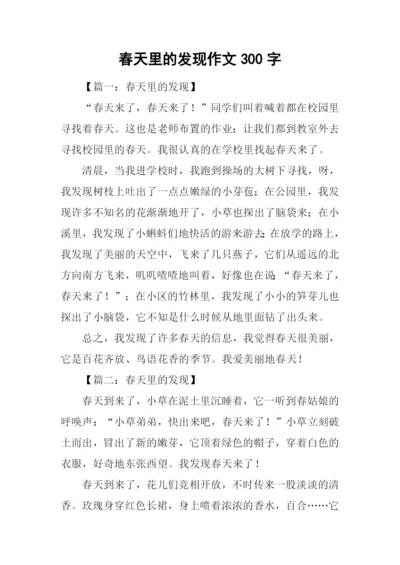 春天里的发现作文300字.docx