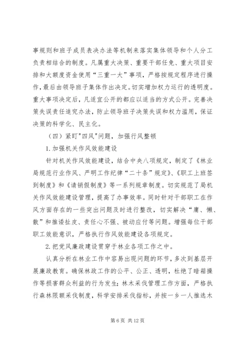 林业局党风廉政建设工作汇报.docx