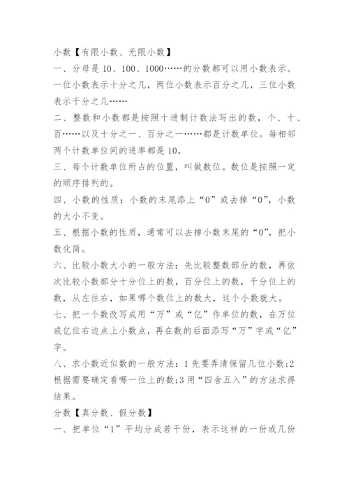 苏教版小升初数学知识点汇总.docx