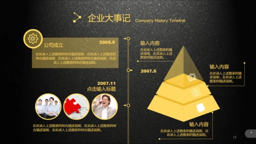 黑色质感企业产品介绍宣传通用PPT模板