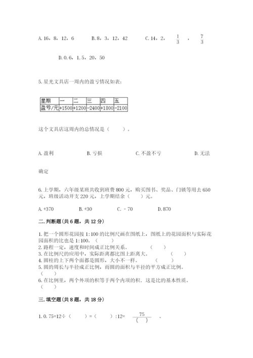 辉南县六年级下册数学期末测试卷word.docx