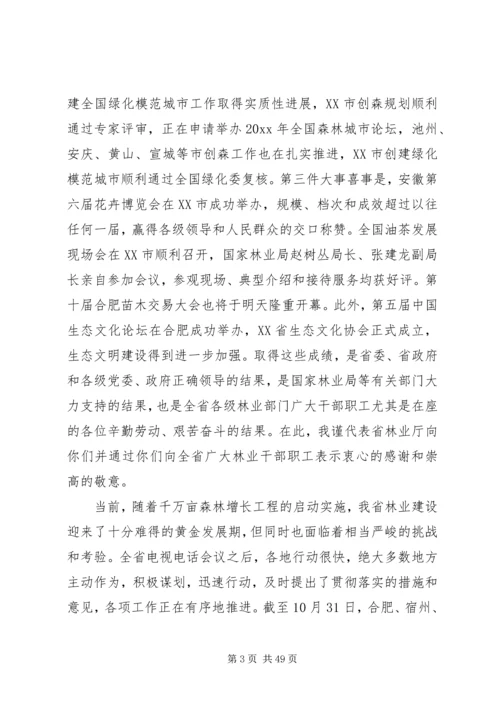 县委书记在林业工作会议的讲话.docx