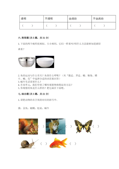 教科版一年级下册科学期末测试卷及答案（基础+提升）.docx