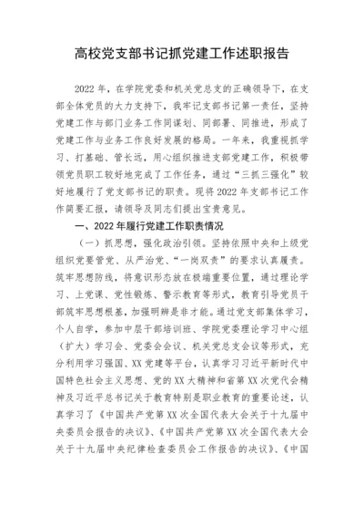 【述职报告】高校党支部书记抓党建工作述职报告.docx