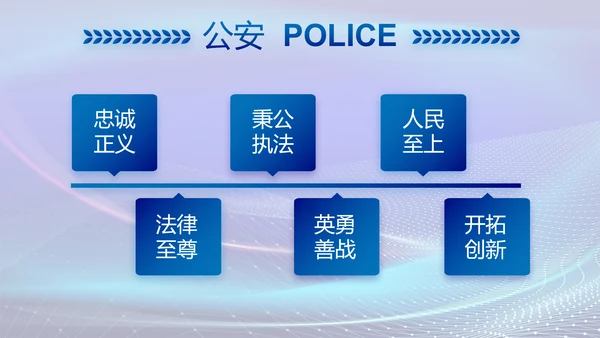 蓝色大气公安部治安管理局动态PPT