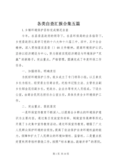 各类自查汇报合集五篇.docx