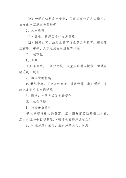 人教版历史九年级下册知识点归纳.docx