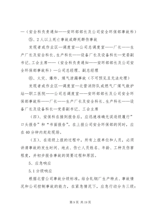 轧钢厂安全生产事故综合应急预案.docx