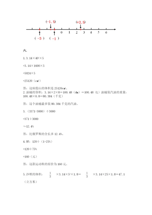 小升初数学考前检测试题有答案.docx