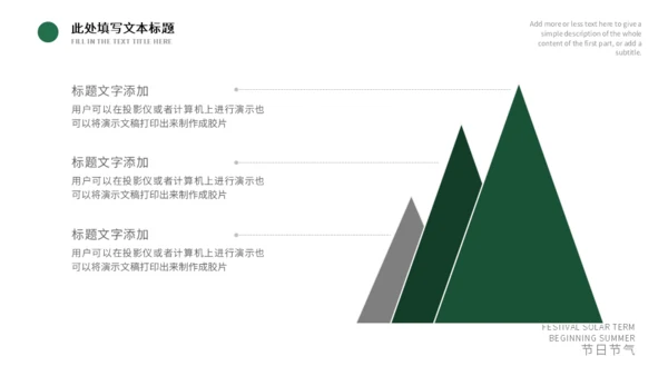 森系绿叶之立夏通用PPT模板