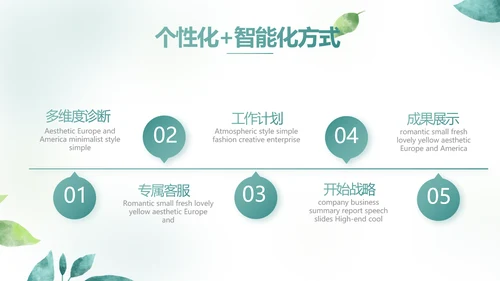 手绘小清新年终工作总结汇报PPT模板