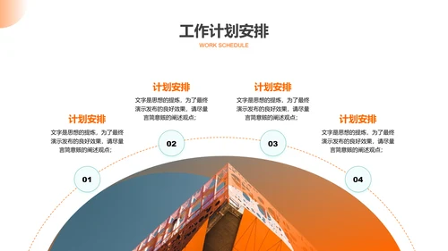 橙色简约商务通用总结汇报演示PPT模板