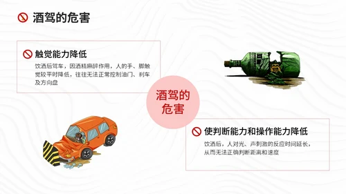 红色简约风珍爱生命远离酒驾拒绝酒驾宣传教育培训ppt