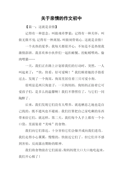 关于亲情的作文初中.docx