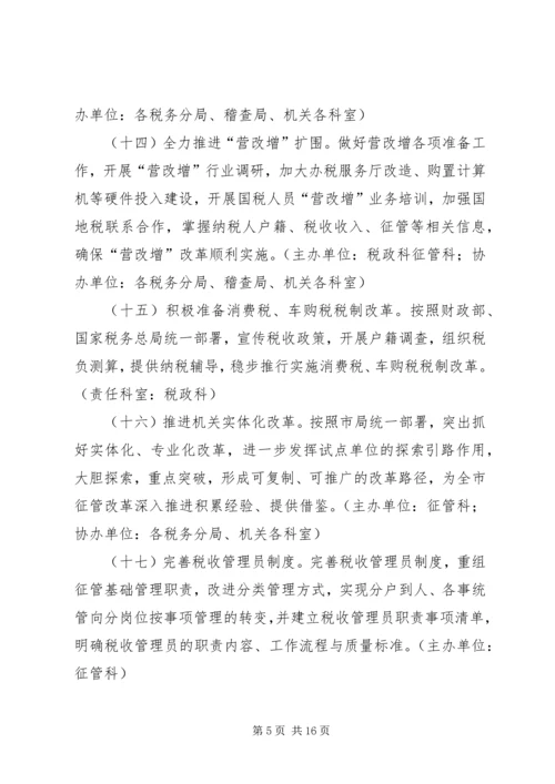 全县国税工作要点.docx