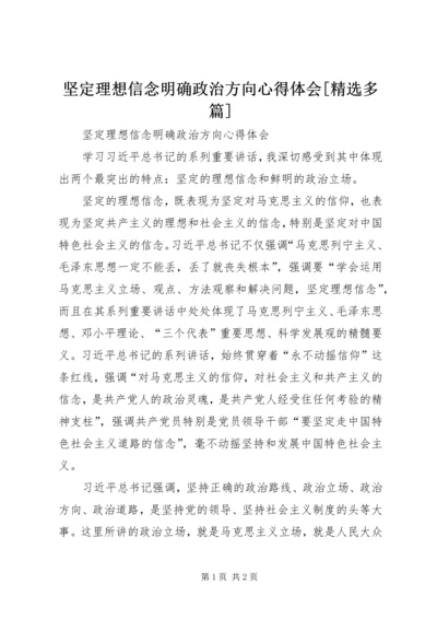 坚定理想信念明确政治方向心得体会[精选多篇].docx