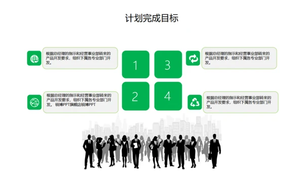 工作计划总结报告通用PPT模板