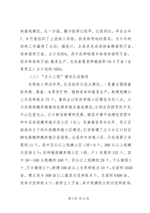 农业和农村工作现场会上的讲话.docx