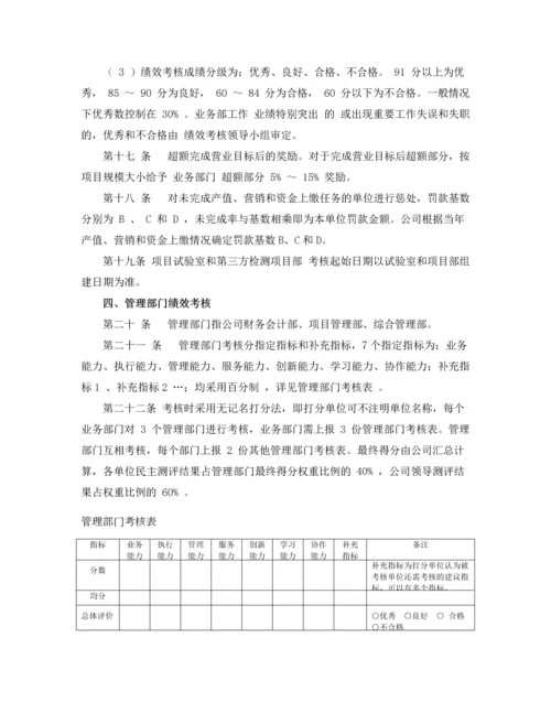 工程检测公司绩效考核办法.docx