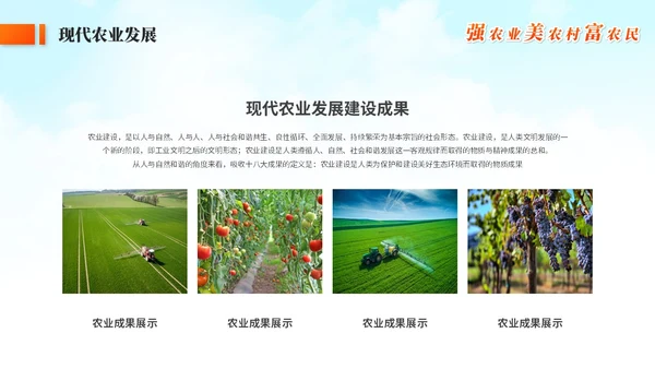 绿色简约农村现代化乡村建设农业发展ppt模板