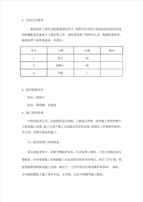 绿化工程专项施工方案共13页