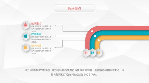 时尚微立体教学设计教育说课PPT模板