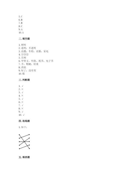 教科版二年级上册科学期末考试试卷【名校卷】.docx