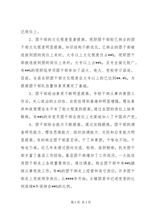 关于共青团干部队伍建设的调研材料 (3).docx