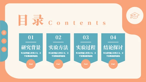 青绿橙清新毕业论文通用PPT模板