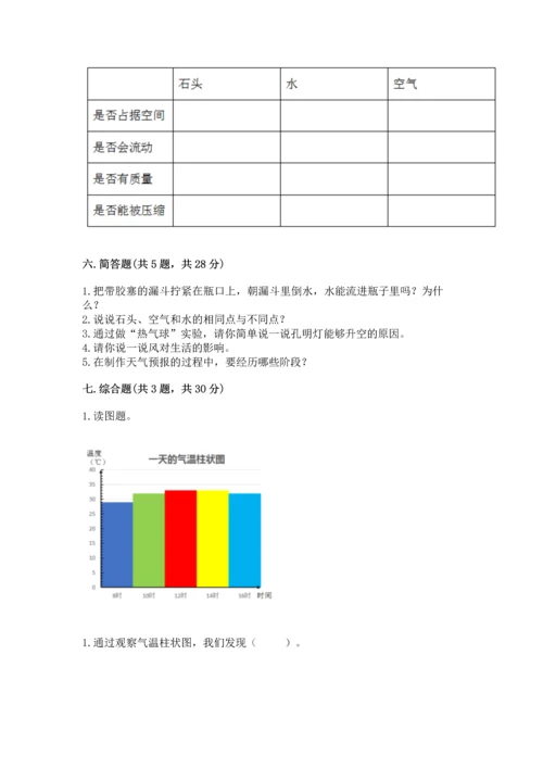 教科版三年级上册科学《期末测试卷》带答案（最新）.docx