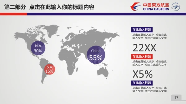 东方航空公司动态通用PPT模板