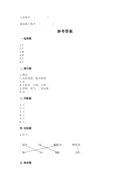 教科版四年级上册科学期末测试卷含完整答案【网校专用】.docx