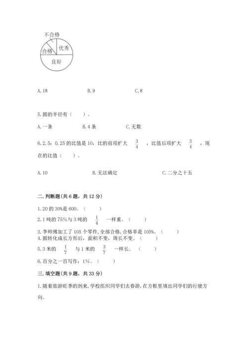 小学六年级上册数学期末测试卷及参考答案【综合卷】.docx