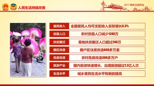 撸起袖子加油干聚焦两会党政大气PPT模板