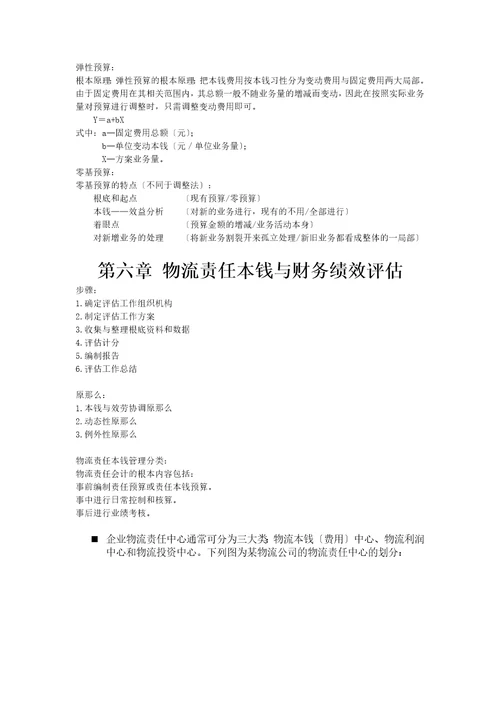 最新物流成本管理与控制复习资料