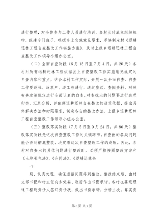 全乡退耕还林工程自查整改实施意见和办法.docx