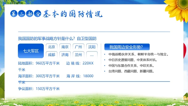 国防教育日小学生国防教育主题班会PPT课件