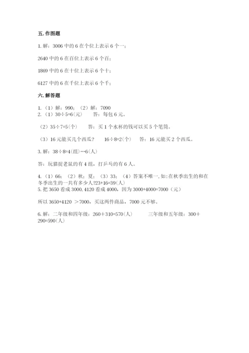 小学二年级下册数学期末测试卷附答案（综合题）.docx