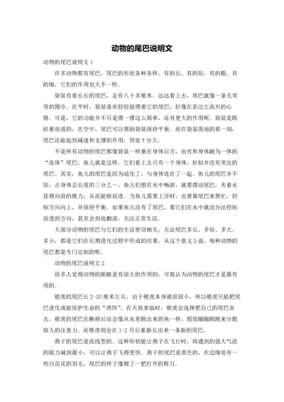 动物的尾巴说明文.docx