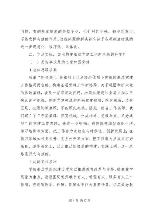 学校）关于加强和改进基层党组织建设的实践与思考 (3).docx